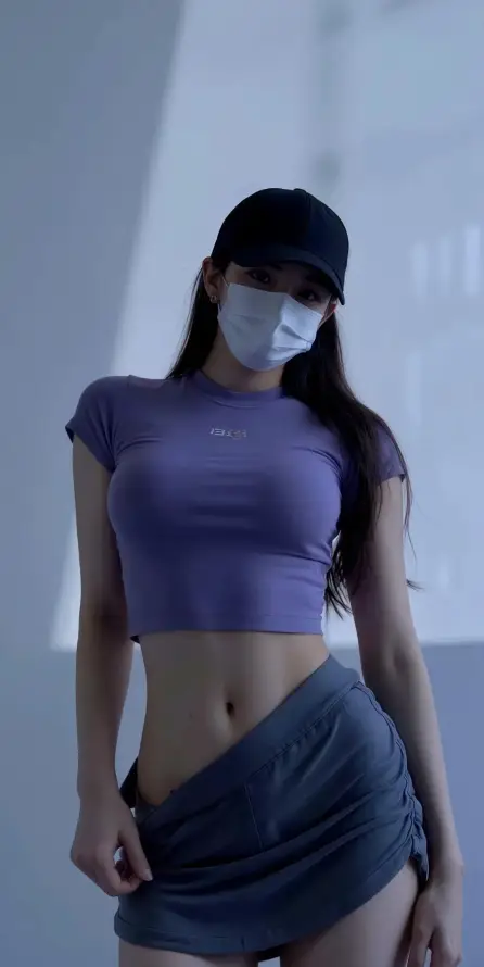 4k口罩壁纸 - 帽子 - 美女 - Ios「哲风壁纸」