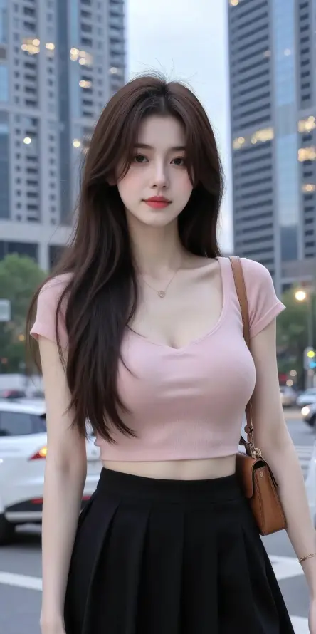 4k挎包壁纸 - 美女 - 长发 - Ios「哲风壁纸」