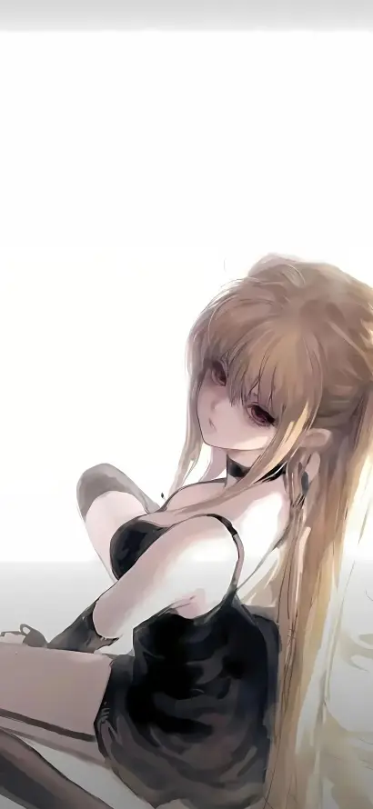 4k光影壁纸 - 坐姿 - 少女 - 长发「哲风壁纸」