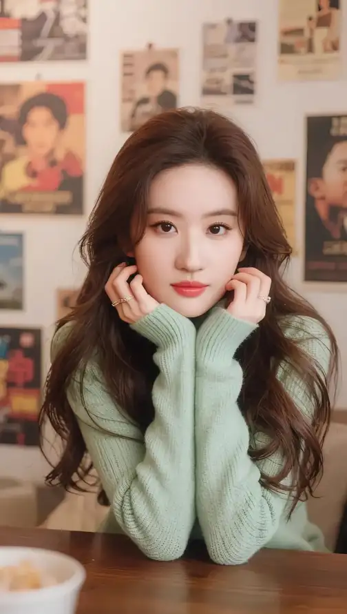 4k人物壁纸 - 卷发 - 室内 - 温柔「哲风壁纸」