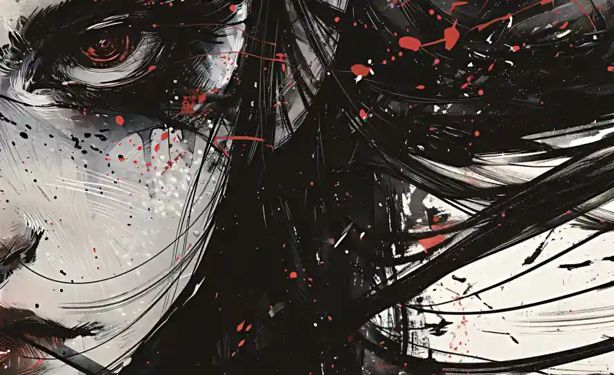 4k手绘壁纸 - 红瞳 - 线描 - 线稿「哲风壁纸」 4k手绘壁纸 - 红瞳 - 线描 - 线稿「哲风壁纸」