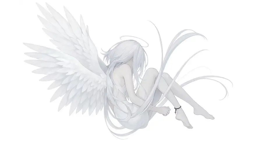 4k坐姿壁纸 - 天使 - 手绘 - 柔和「哲风壁纸」 4k坐姿壁纸 - 天使 - 手绘 - 柔和「哲风壁纸」