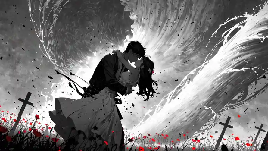 4k凄美壁纸 - 墓地 - 暗黑 - 爱情「哲风壁纸」