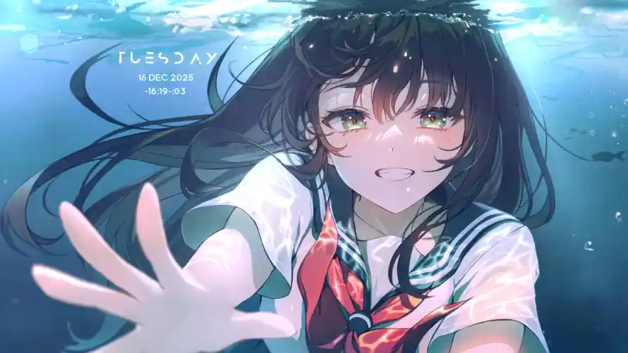 4k伸手壁纸 - 少女 - 校服 - 气泡「哲风壁纸」