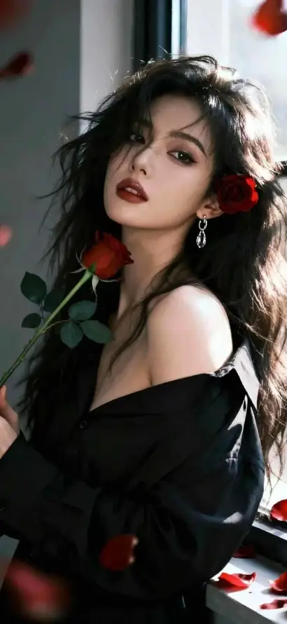 4k室内壁纸 - 美女 - 耳环 - 魅力「哲风壁纸」