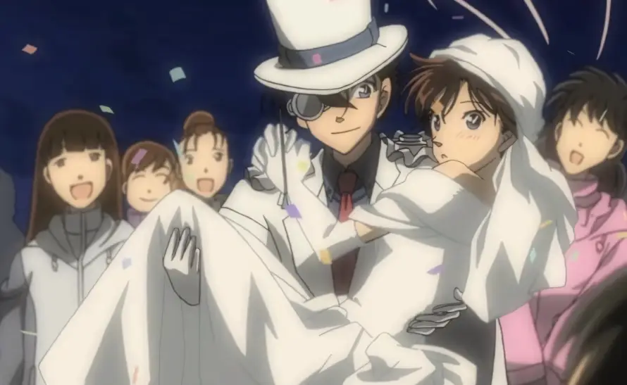 2k人群壁纸-中森青子与婚礼-侦探动漫免费下载「哲风壁纸」