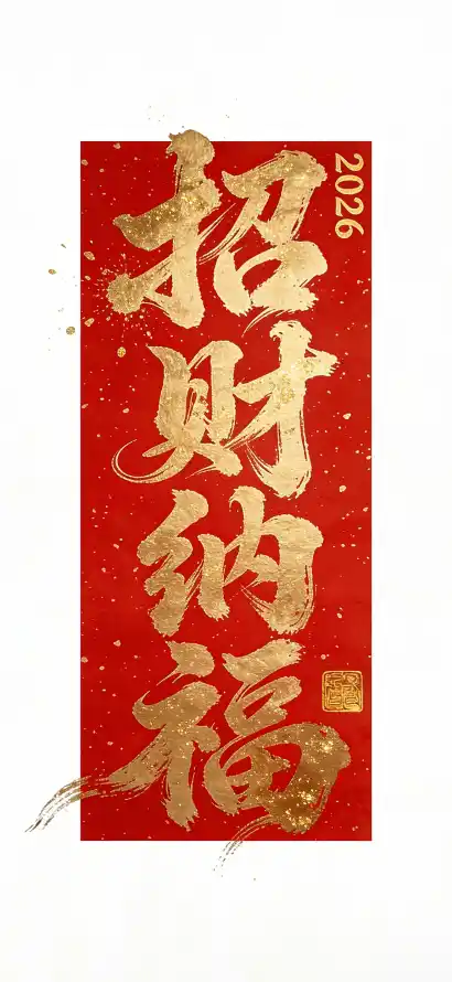 4k书法壁纸 - 传统 - 春节 - 福字「哲风壁纸」