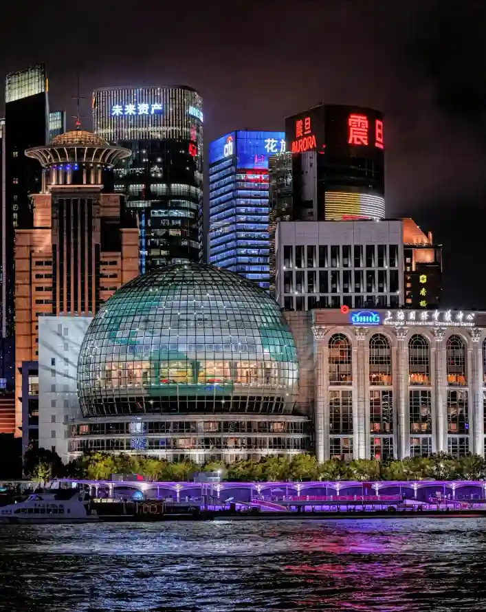 4k上海壁纸 - 倒影 - 城市 - 夜景「哲风壁纸」