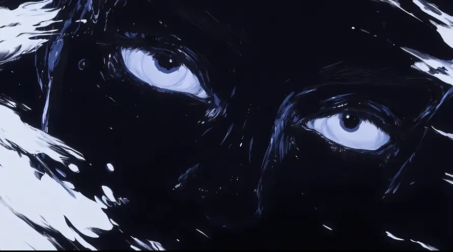 2k刷痕壁纸-明亮眼眸和手绘-暗黑风格壁纸推荐「哲风壁纸」