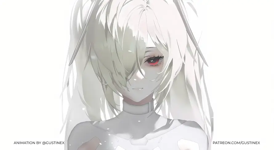 4k忧郁壁纸 - 插画 - 清冷 - 白发「哲风壁纸」