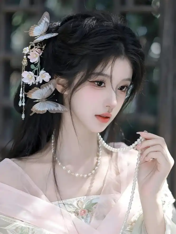 4k古典壁纸 - 古装 - 庭院 - 红唇「哲风壁纸」