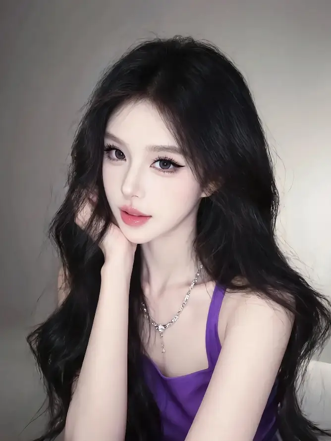 4k人物壁纸 - 红唇 - 美女 - 银项链「哲风壁纸」