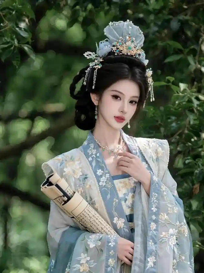 4k人物壁纸 - 刺绣 - 卷轴 - 发饰「哲风壁纸」