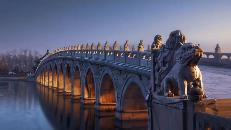 4k北京壁纸 - 城市 - 夜景 - 拱桥「哲风壁纸」