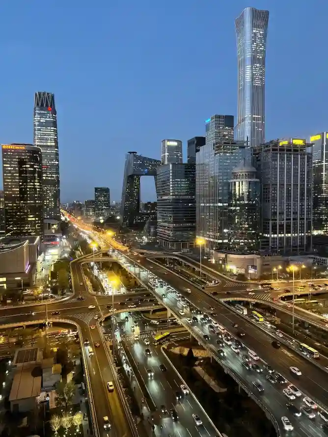 4k北京壁纸 - 城市 - 灯光 - 车流「哲风壁纸」