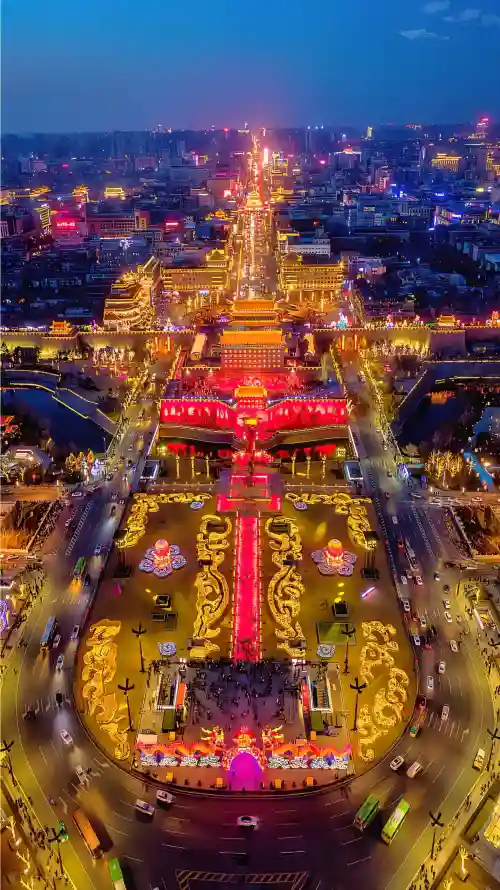 4k古都壁纸 - 城市 - 夜景 - 广场「哲风壁纸」