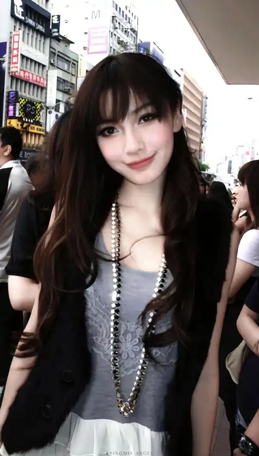 4k人群壁纸 - 杨颖 - 街拍 - 长发「哲风壁纸」