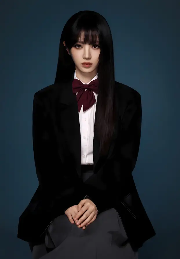 4k坐姿壁纸 - 气质 - 西装 - 长发「哲风壁纸」