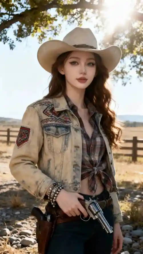 4k卷发壁纸 - 户外 - 手枪 - 栅栏「哲风壁纸」