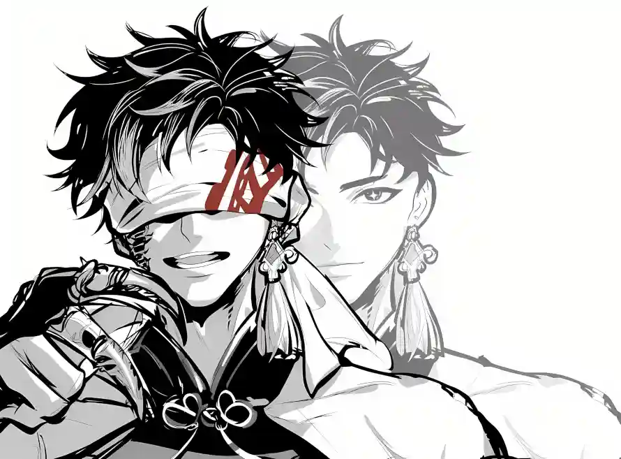 4k手绘壁纸 - 插画 - 漫画 - 眼罩「哲风壁纸」