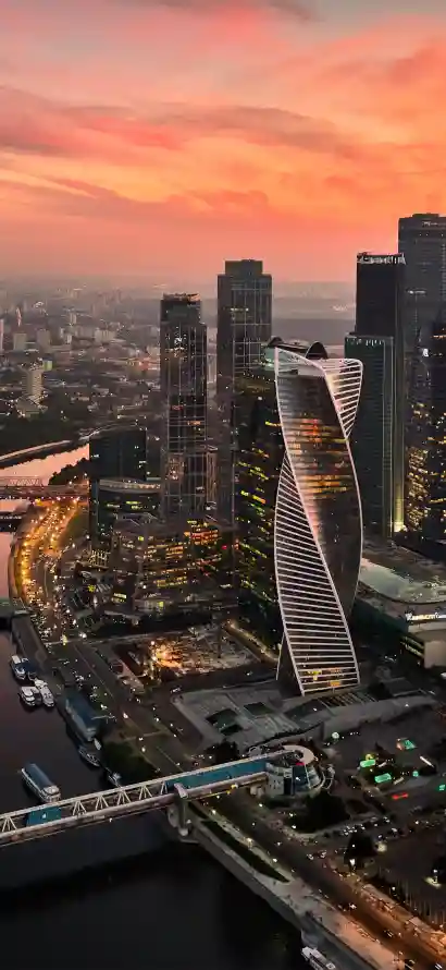 4k城市壁纸 - 壁纸 - 夜景 - 晚霞「哲风壁纸」