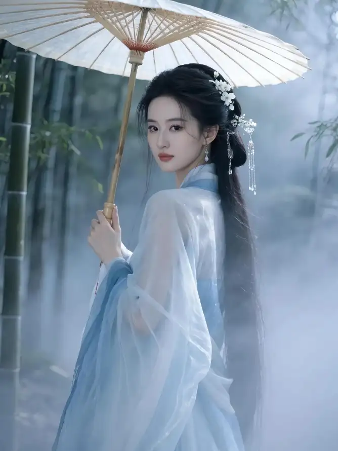 4k发饰壁纸 - 古装 - 淡雅 - 竹林「哲风壁纸」