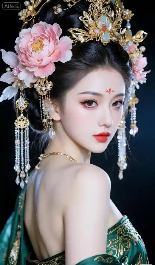 4k发髻壁纸 - 古装 - 汉服 - 红唇「哲风壁纸」