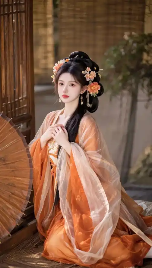 4k古装壁纸 - 坐姿 - 美女 - 古典美「哲风壁纸」