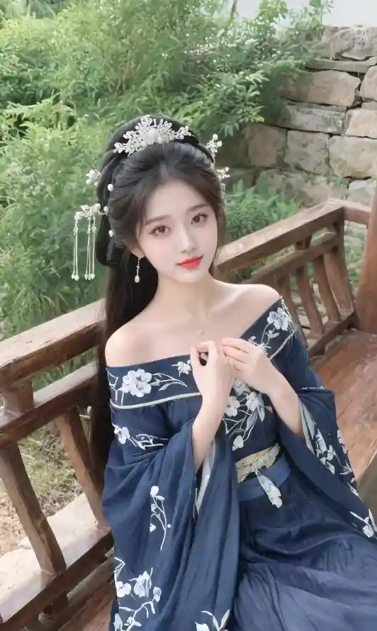 4k古装壁纸 - 户外 - 汉服 - 石墙「哲风壁纸」