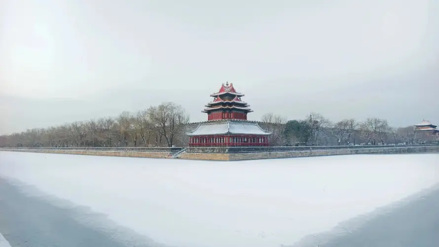 4k冬季壁纸 - 北京 - 城墙 - 宁静「哲风壁纸」