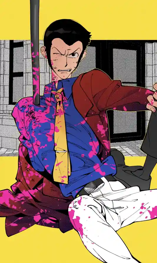 4k动漫壁纸 - 白裤 - 红外套 - 蓝衬衫「哲风壁纸」