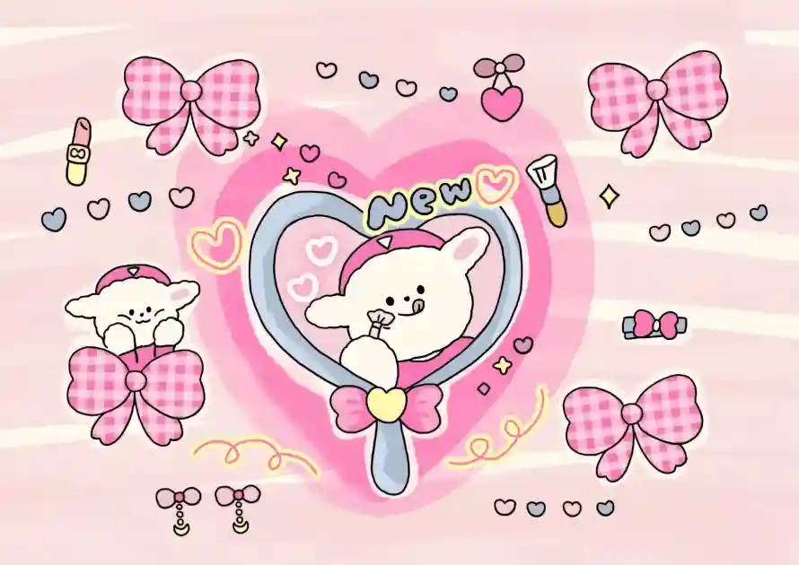 2k卡通壁纸-化妆品与可爱-卡通形象壁纸推荐「哲风壁纸」