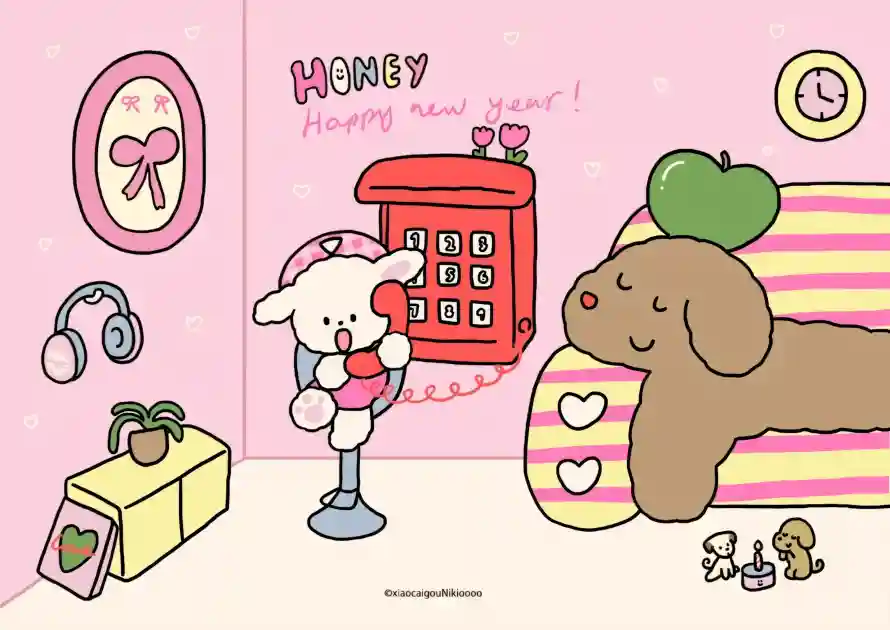 2k卡通壁纸-电话亭 - 可爱-卡通兔子壁纸分享「哲风壁纸」