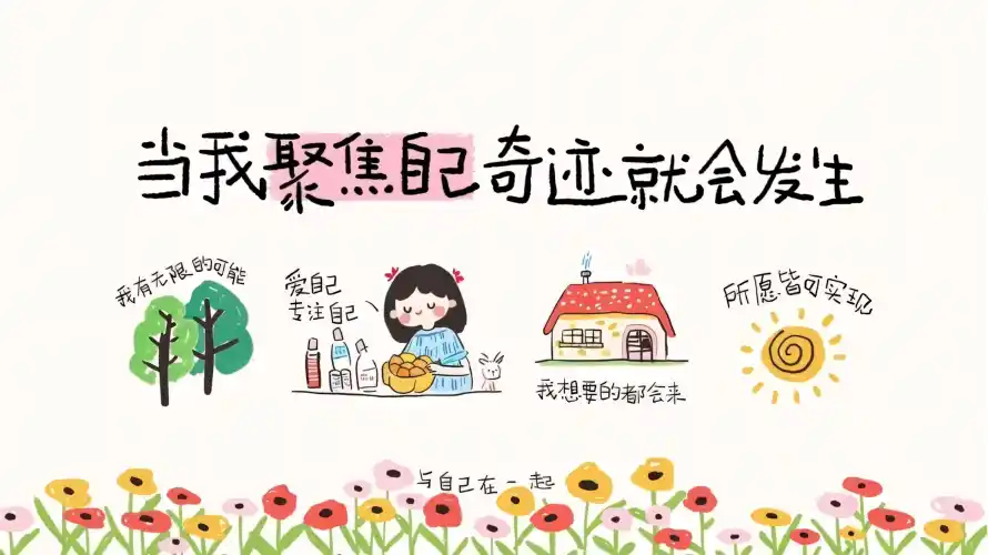 4k卡通壁纸 - 太阳 - 手绘 - 文字「哲风壁纸」