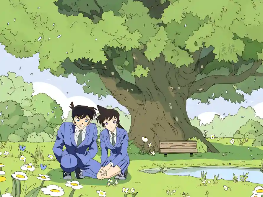 4k池塘壁纸 - 花朵 - 草地 - 长椅「哲风壁纸」