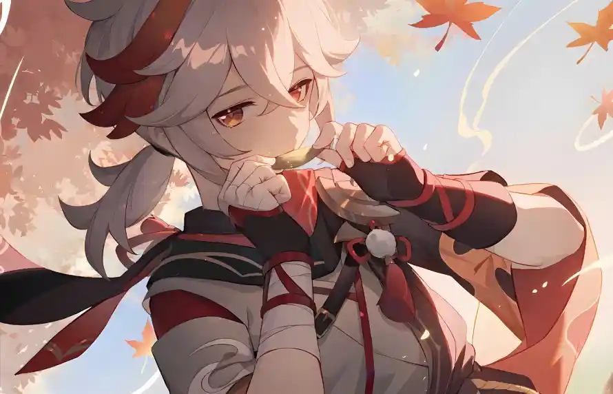 4k原神壁纸 - 少年 - 白发 - 秋叶「哲风壁纸」