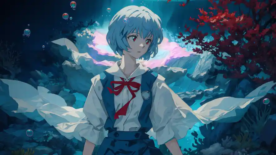 4k少女壁纸 - 海底 - 红温 - 二次元「哲风壁纸」