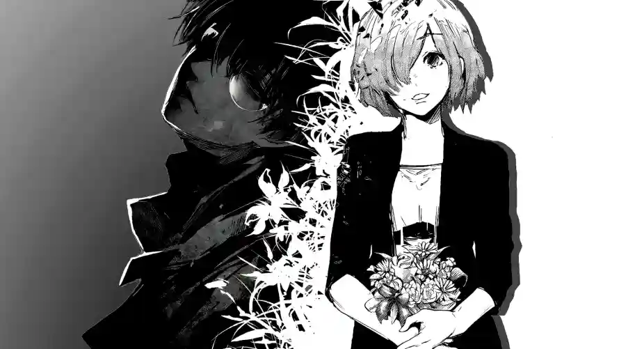 4k喰种壁纸 - 捧花 - 插画 - 红温「哲风壁纸」