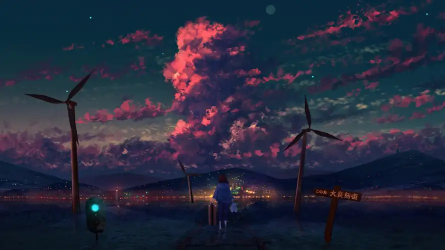 4k人物壁纸 - 动漫 - 原野 - 天空「哲风壁纸」