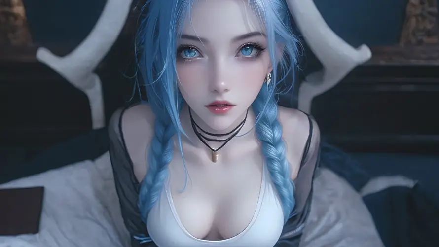 4k写实壁纸 - 卧室 - 红温 - 美女「哲风壁纸」