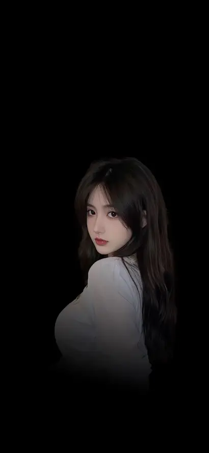 4k侧身壁纸 - 壁纸 - 浅衣 - 红唇「哲风壁纸」