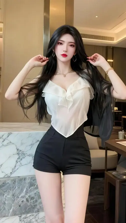 4k壁纸壁纸 - 红唇 - 美女 - 长发「哲风壁纸」