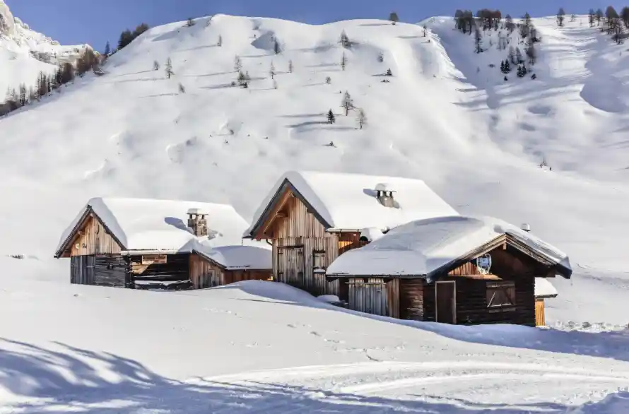 4k乡村壁纸 - 冬季 - 房屋 - 木屋「哲风壁纸」