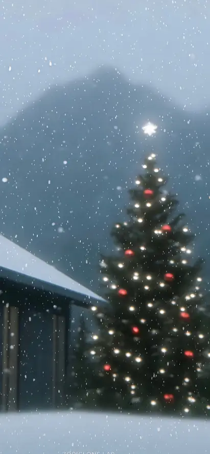 4k冬夜壁纸 - 冬日 - 夜空 - 山峰「哲风壁纸」