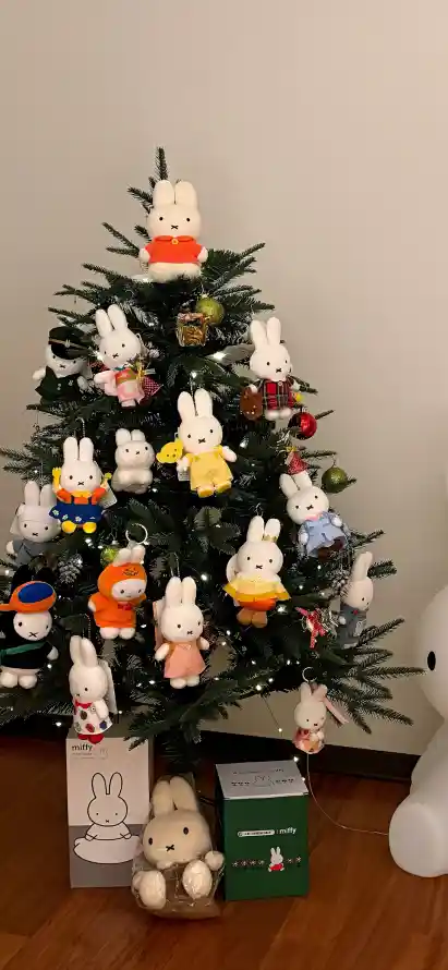 4k卡通壁纸 - 圣诞树 - 圣诞节 - 米菲兔「哲风壁纸」