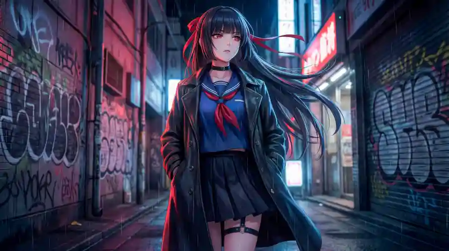 4k千咲壁纸 - 鸣潮 - 黑丝 - 二次元「哲风壁纸」