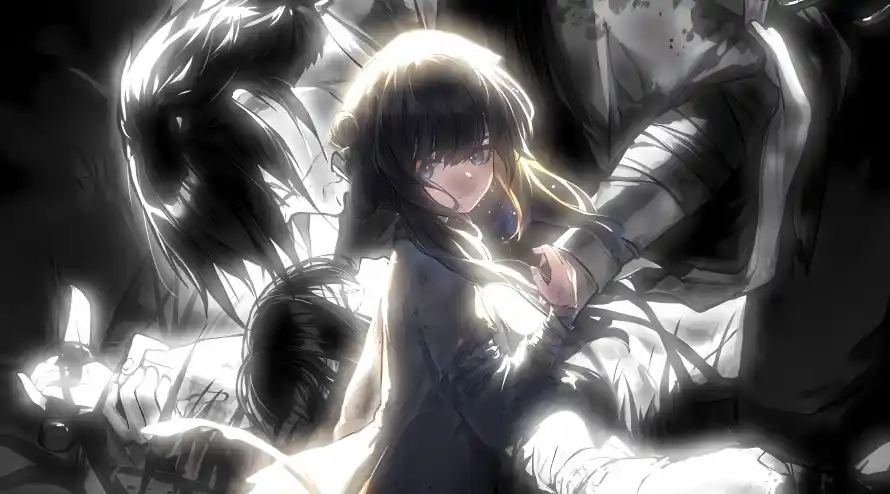 4k制服壁纸 - 女孩 - 长发 - 黑白「哲风壁纸」