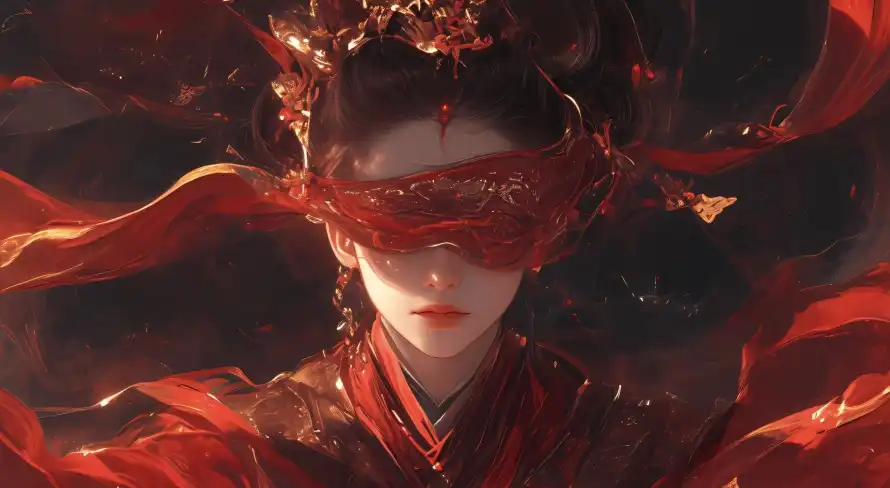 4k古风壁纸 - 嫁衣 - 红妆 - 红绸「哲风壁纸」