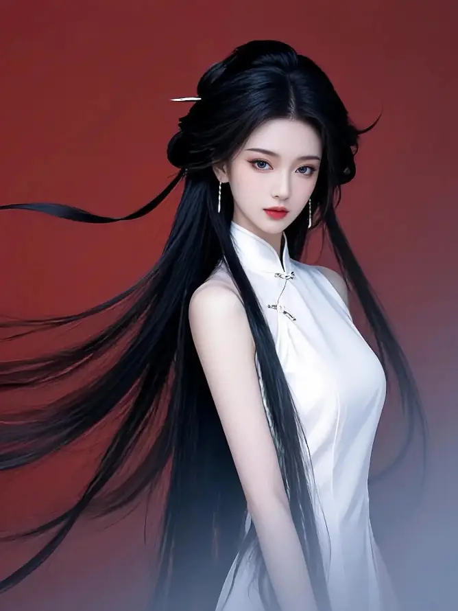 4k国风壁纸 - 壁纸 - 红唇 - 美女「哲风壁纸」