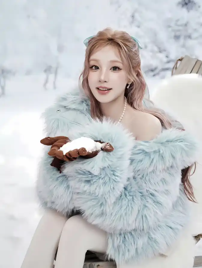 4k冬季壁纸 - 坐姿 - 清新 - 简约「哲风壁纸」